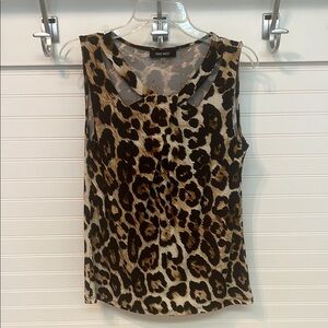 Nine West Brown Tan Fitted Sleeveless Tank Top